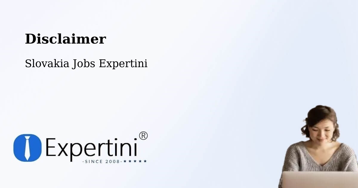Disclaimer – Bytča - Slovakia Jobs Expertini